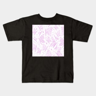 Paisley butterflies white-pink Kids T-Shirt